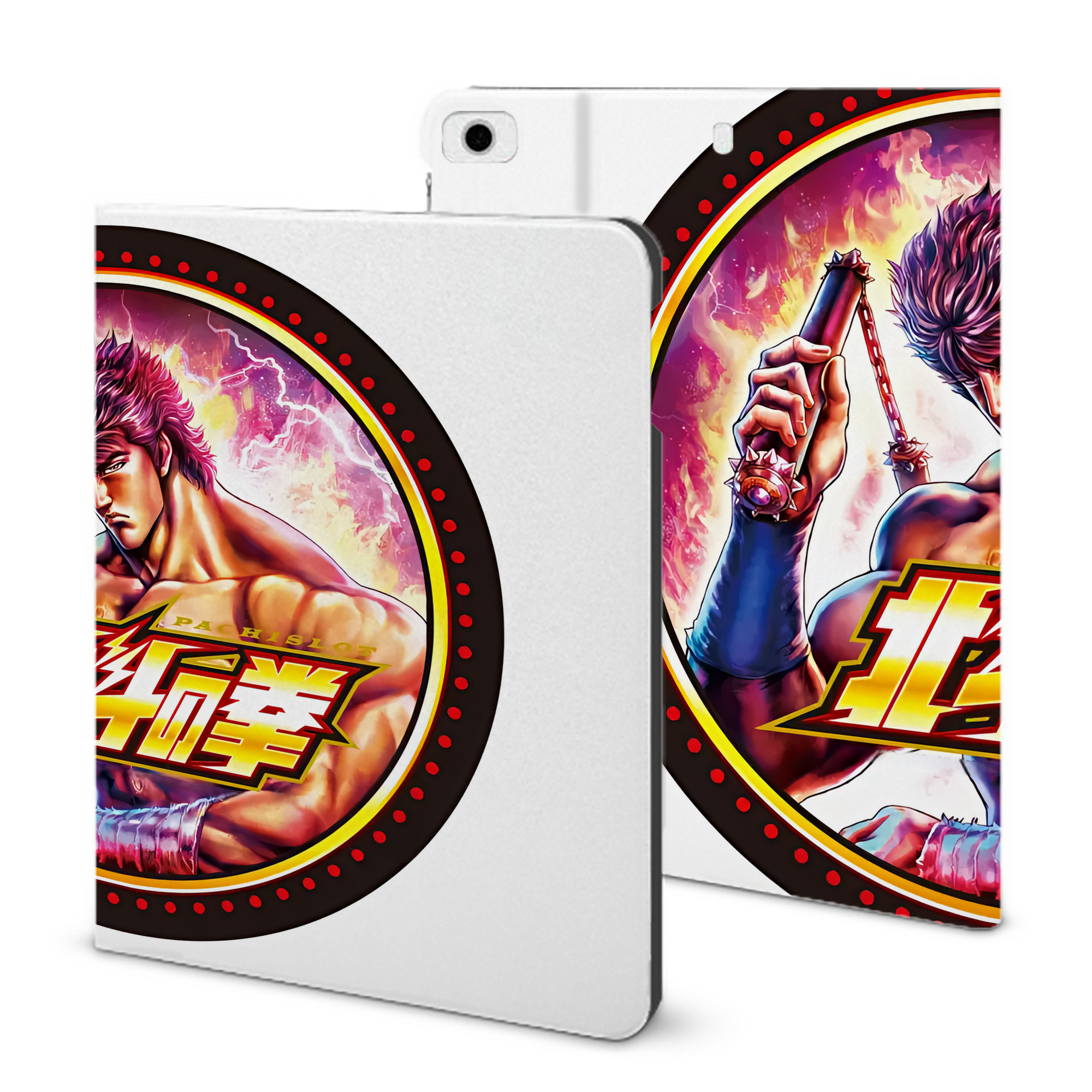 （画像用） 北斗の拳 Fist of the North Star IPad ケース ブック型 PUレザー TPU 耐衝撃 軽量 薄型 ペン収納なし 全面保護 IPad 各モデル対応